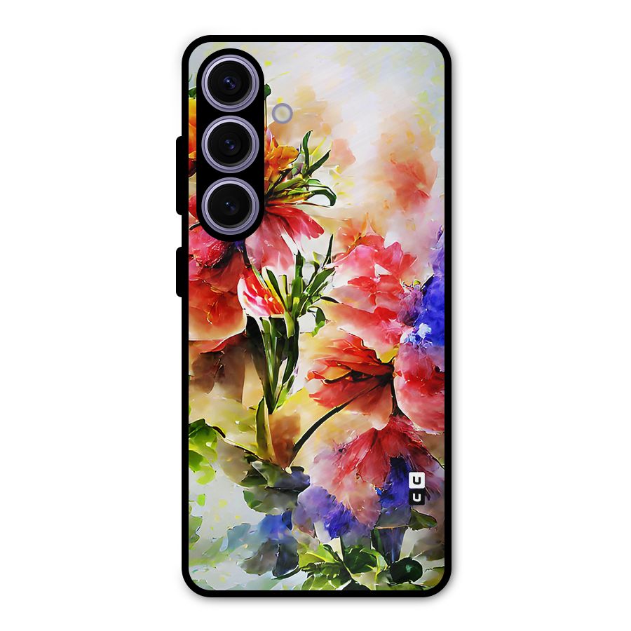 Colorful Flowers Fine Art Metal Back Case for Galaxy S24