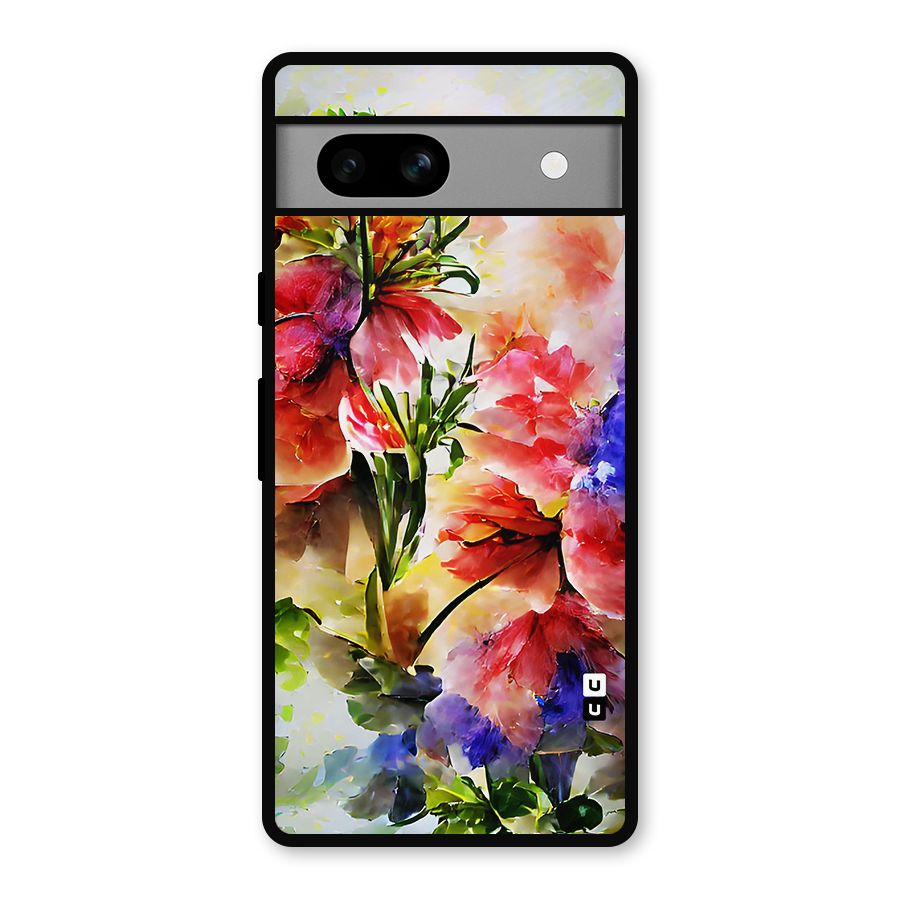 Colorful Flowers Fine Art Metal Back Case for Google Pixel 7a