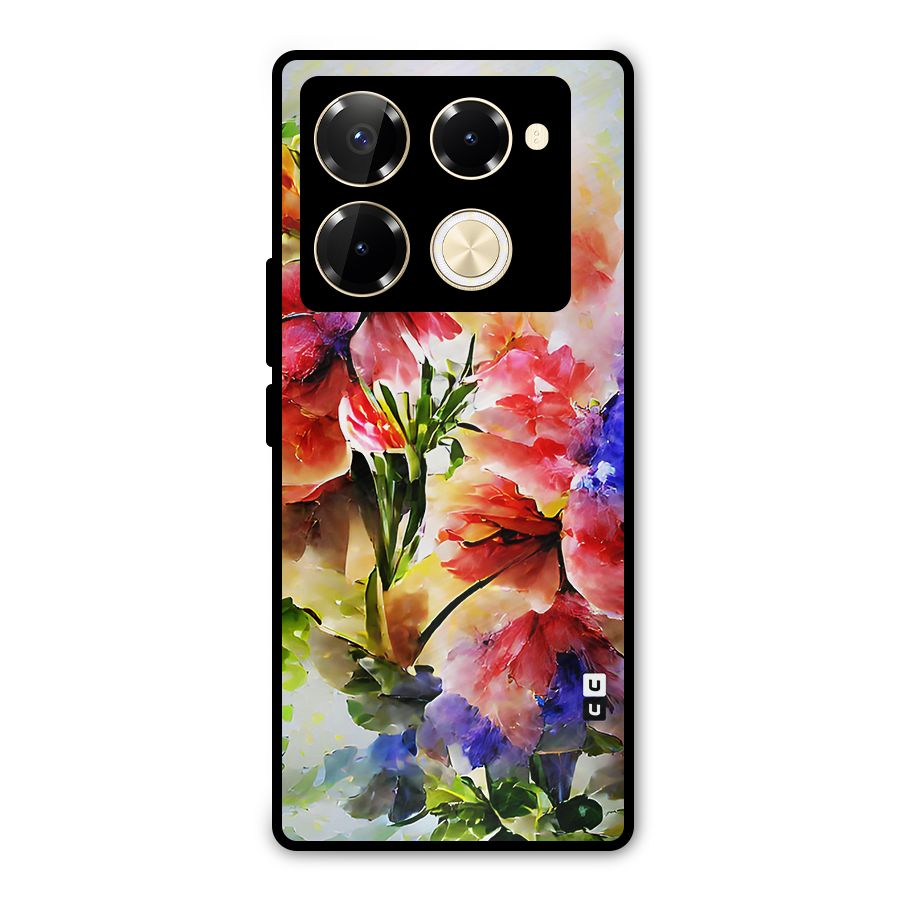 Colorful Flowers Fine Art Metal Back Case for Infinix Note 40 Pro Plus