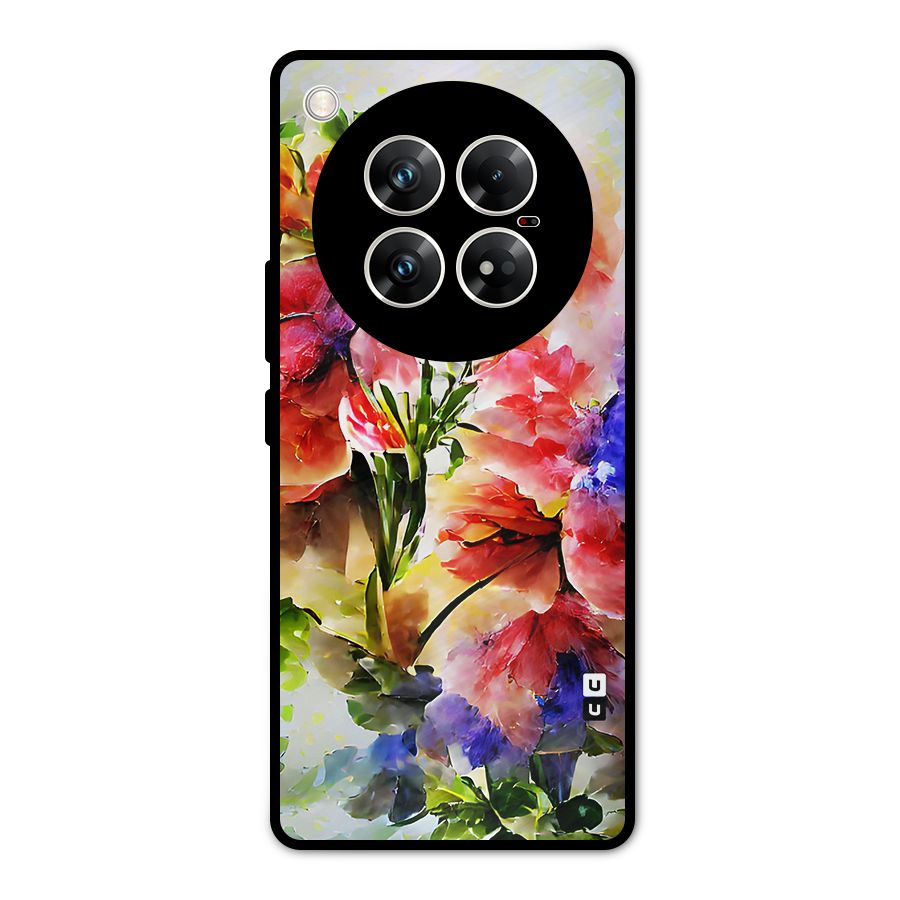 Colorful Flowers Fine Art Metal Back Case for Infinix Zero 40 5G
