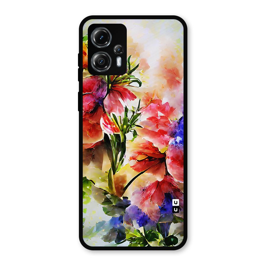 Colorful Flowers Fine Art Metal Back Case for Moto G13