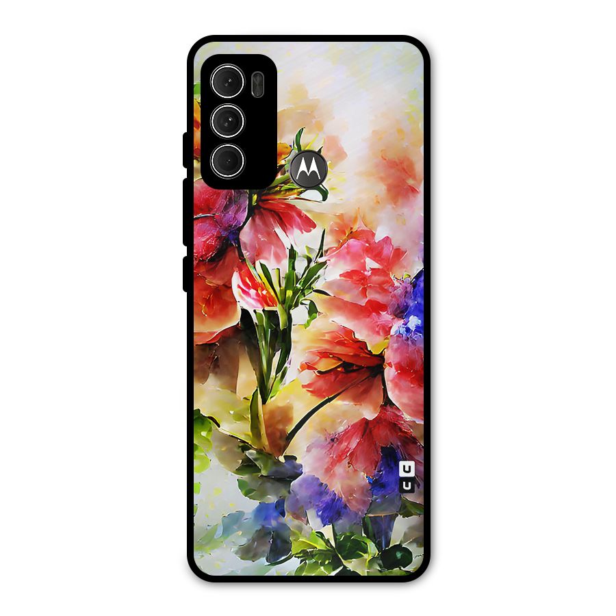 Colorful Flowers Fine Art Metal Back Case for Moto G60