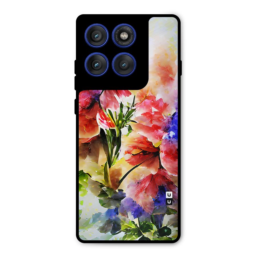 Colorful Flowers Fine Art Metal Back Case for Motorola Edge 60 Pro