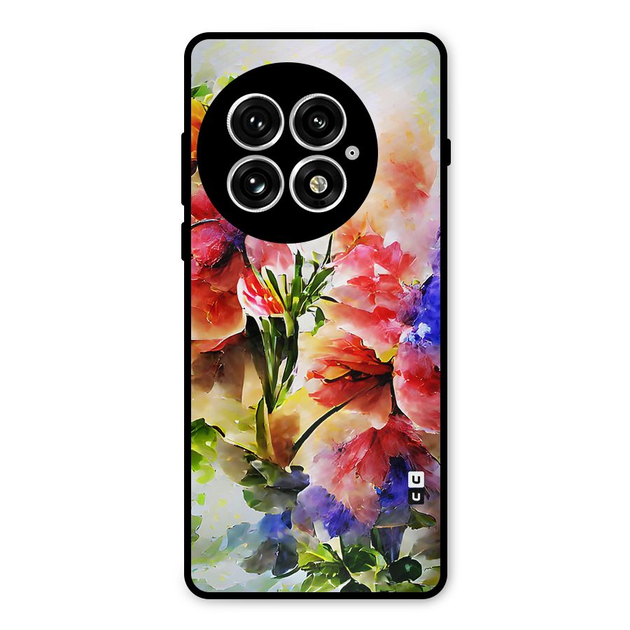 Colorful Flowers Fine Art Metal Back Case for OnePlus 13