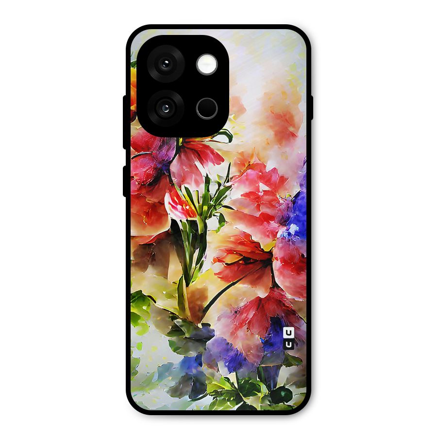 Colorful Flowers Fine Art Metal Back Case for OnePlus 13s