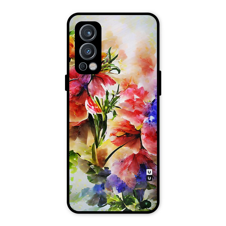 Colorful Flowers Fine Art Metal Back Case for OnePlus Nord 2 5G