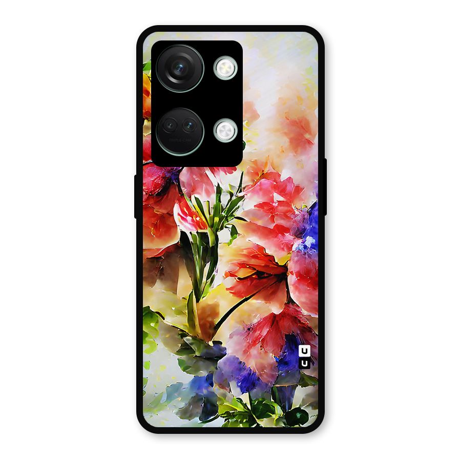 Colorful Flowers Fine Art Metal Back Case for OnePlus Nord 3