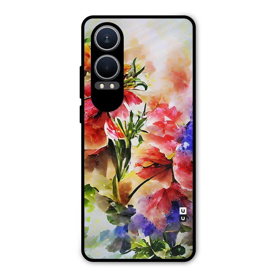 Colorful Flowers Fine Art Metal Back Case for OnePlus Nord CE4 Lite