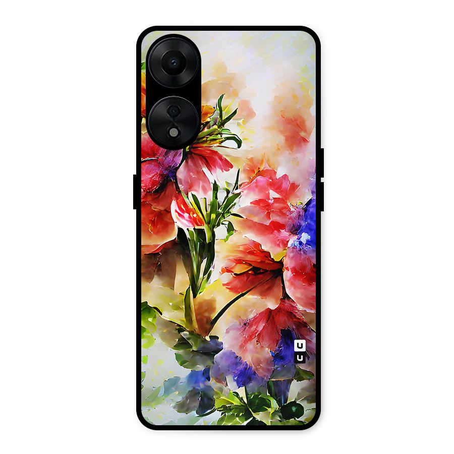 Colorful Flowers Fine Art Metal Back Case for Oppo A78 5G