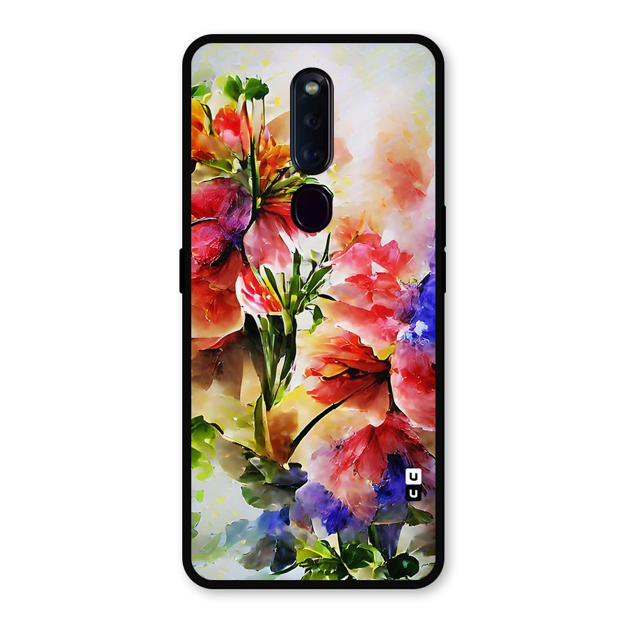 Colorful Flowers Fine Art Metal Back Case for Oppo F11 Pro