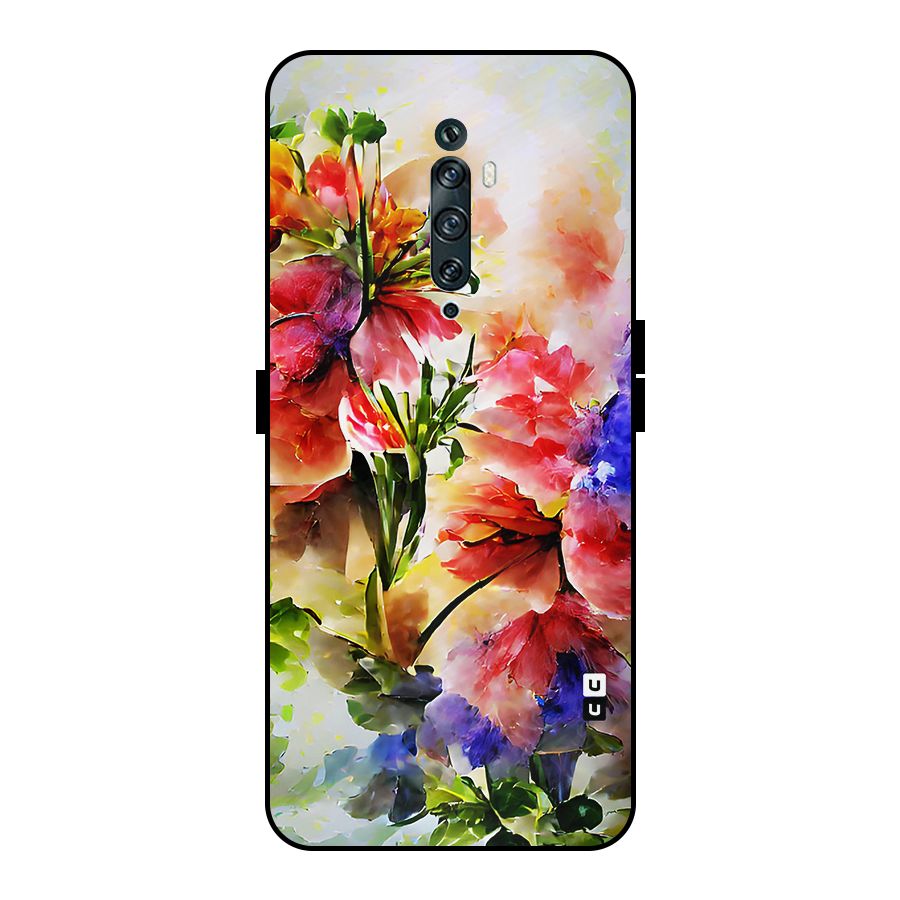 Colorful Flowers Fine Art Metal Back Case for Oppo Reno2 F