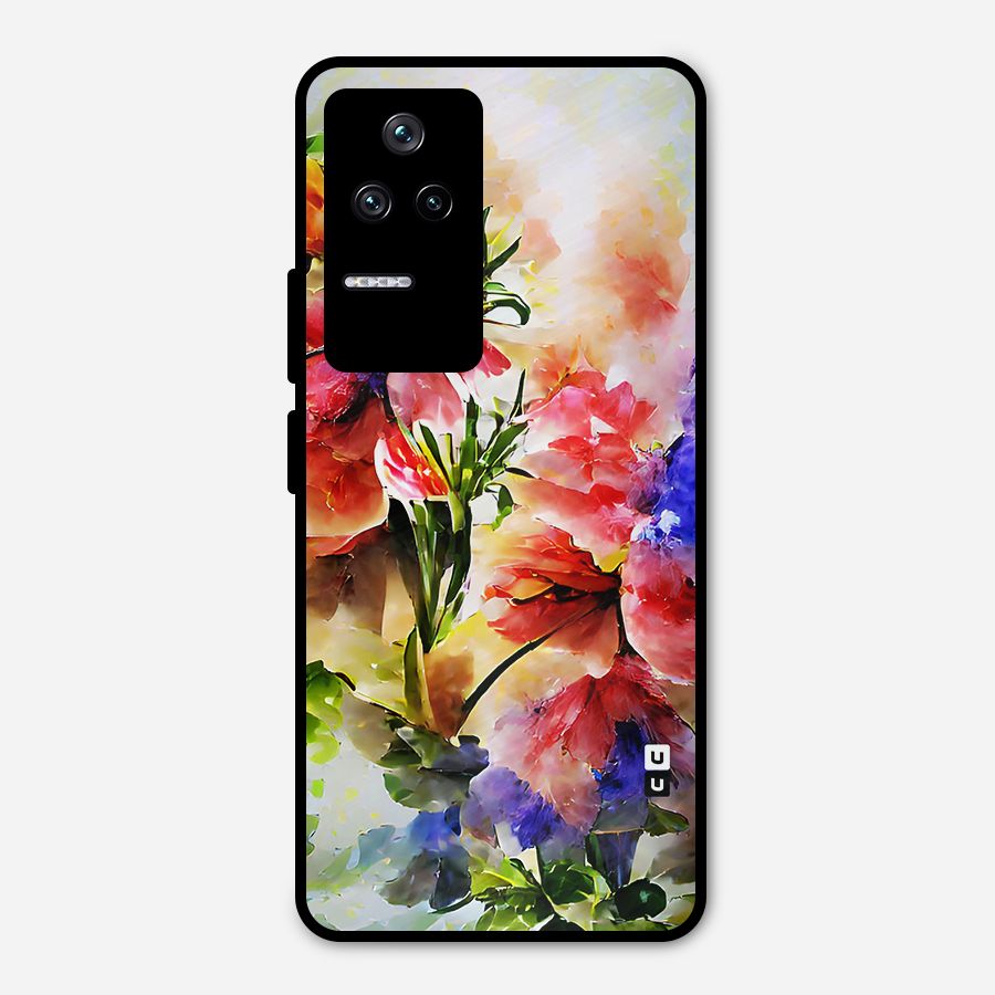 Colorful Flowers Fine Art Metal Back Case for Poco F4 5G