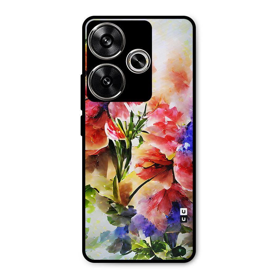 Colorful Flowers Fine Art Metal Back Case for Poco F6