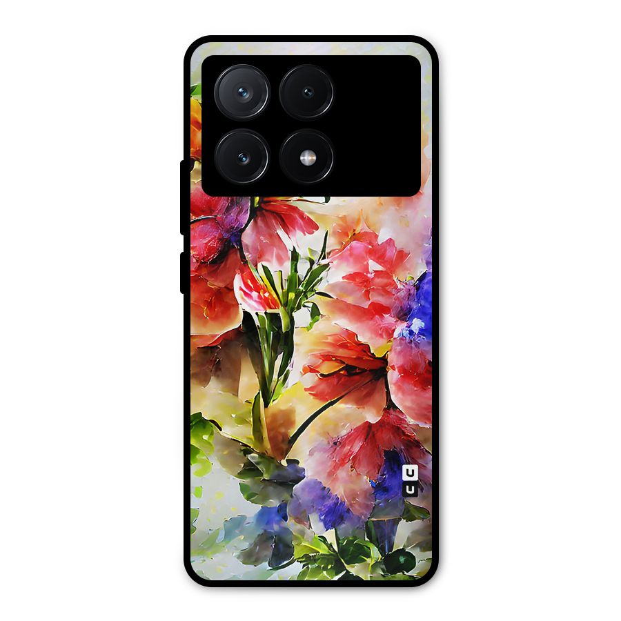 Colorful Flowers Fine Art Metal Back Case for Poco X6 Pro