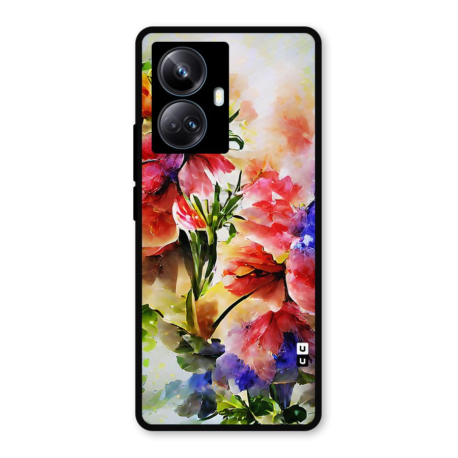 Colorful Flowers Fine Art Metal Back Case for Realme 10 Pro Plus