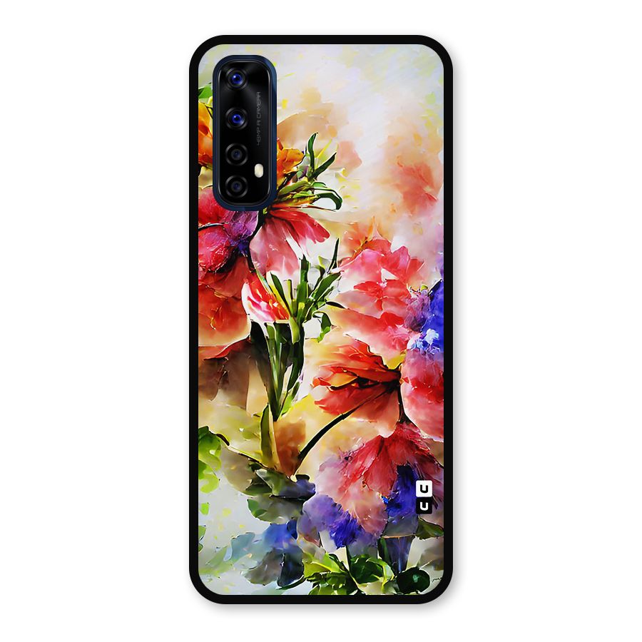Colorful Flowers Fine Art Metal Back Case for Realme 7