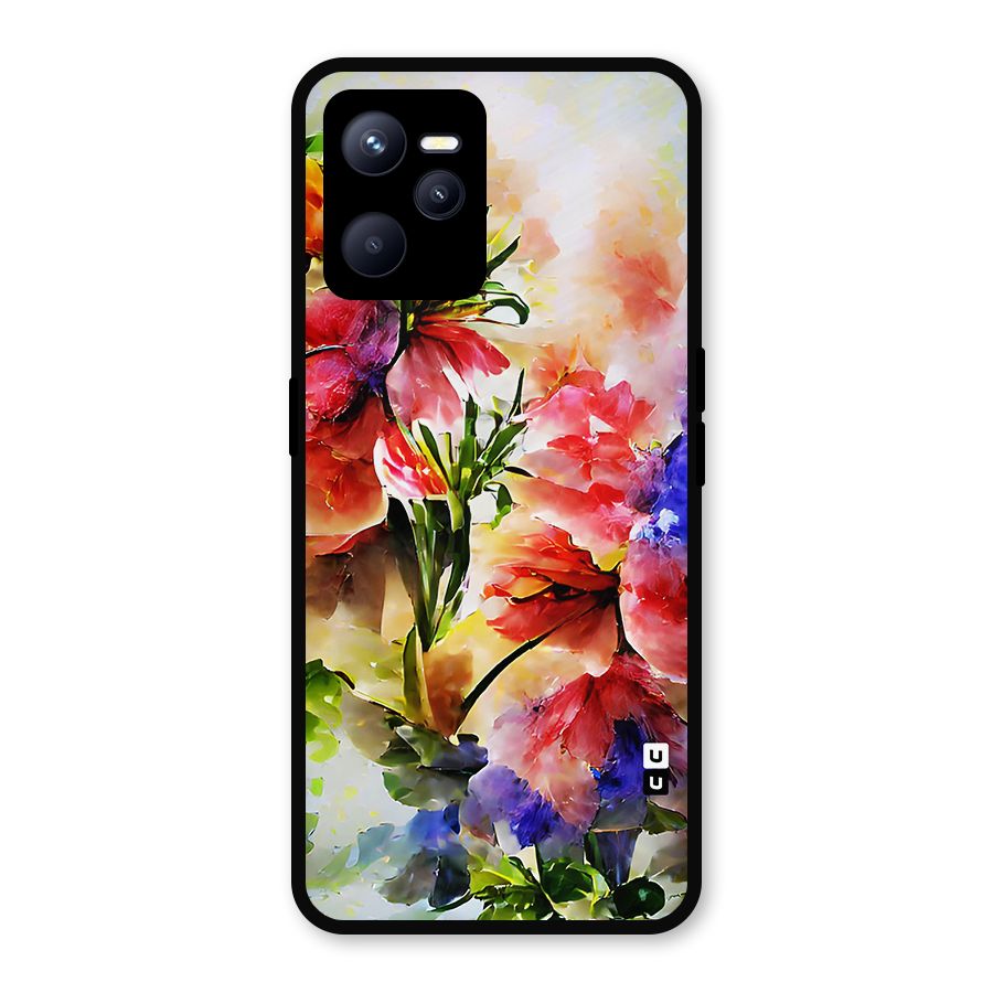 Colorful Flowers Fine Art Metal Back Case for Realme C35