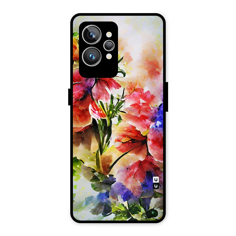 Colorful Flowers Fine Art Metal Back Case for Realme GT2 Pro