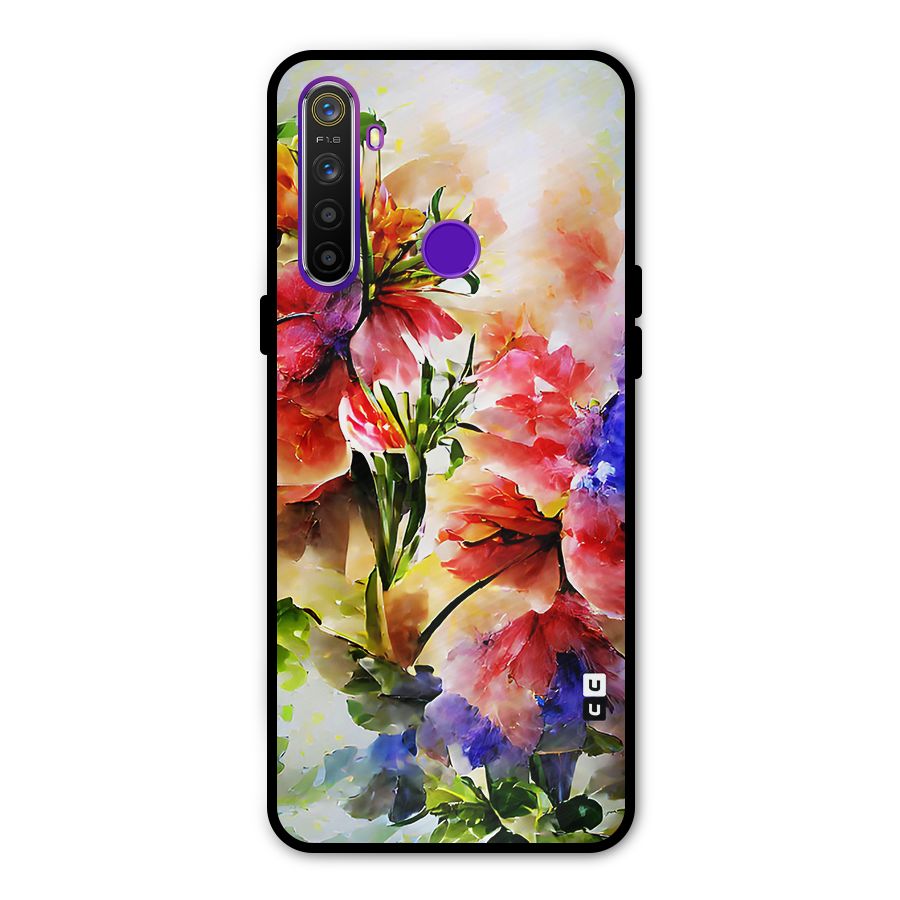 Colorful Flowers Fine Art Metal Back Case for Realme Narzo 10