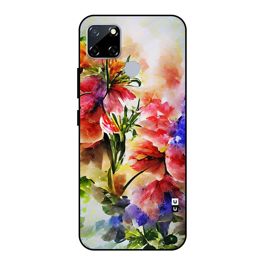 Colorful Flowers Fine Art Metal Back Case for Realme Narzo 20