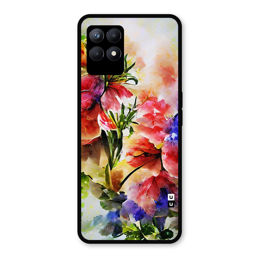 Colorful Flowers Fine Art Metal Back Case for Realme Narzo 50