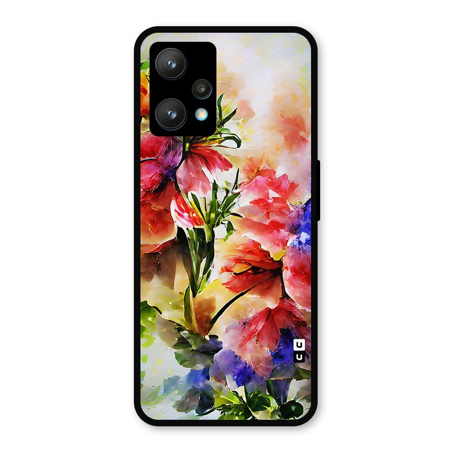 Colorful Flowers Fine Art Metal Back Case for Realme Narzo 50 Pro
