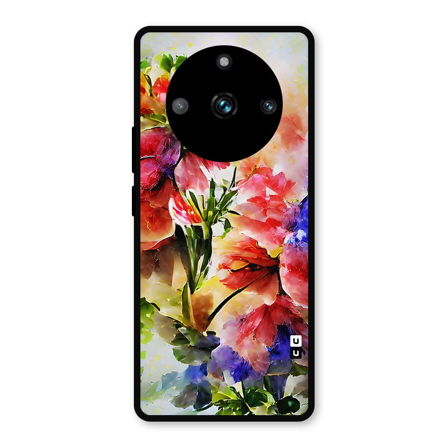 Colorful Flowers Fine Art Metal Back Case for Realme Narzo 60 Pro