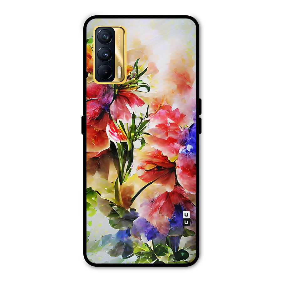 Colorful Flowers Fine Art Metal Back Case for Realme X7