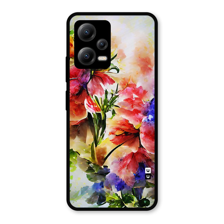 Colorful Flowers Fine Art Metal Back Case for Redmi Note 12 5G
