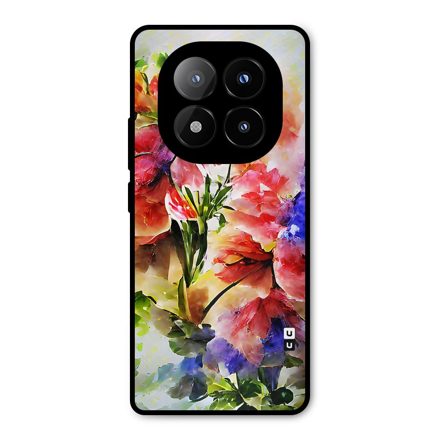 Colorful Flowers Fine Art Metal Back Case for Redmi Note 14 Pro Plus 5G