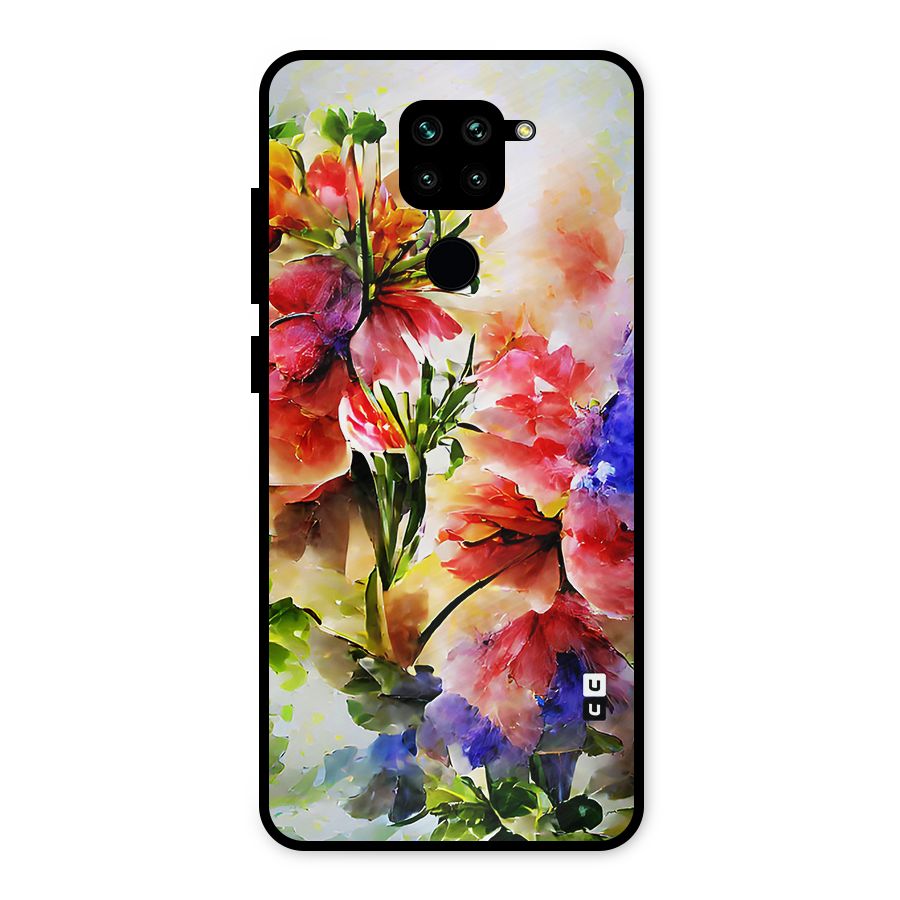 Colorful Flowers Fine Art Metal Back Case for Redmi Note 9