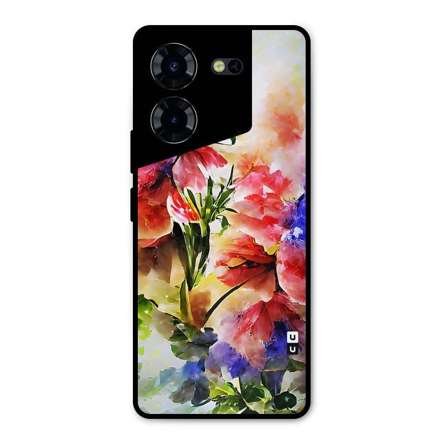 Colorful Flowers Fine Art Metal Back Case for Tecno Pova 5 Pro 5G
