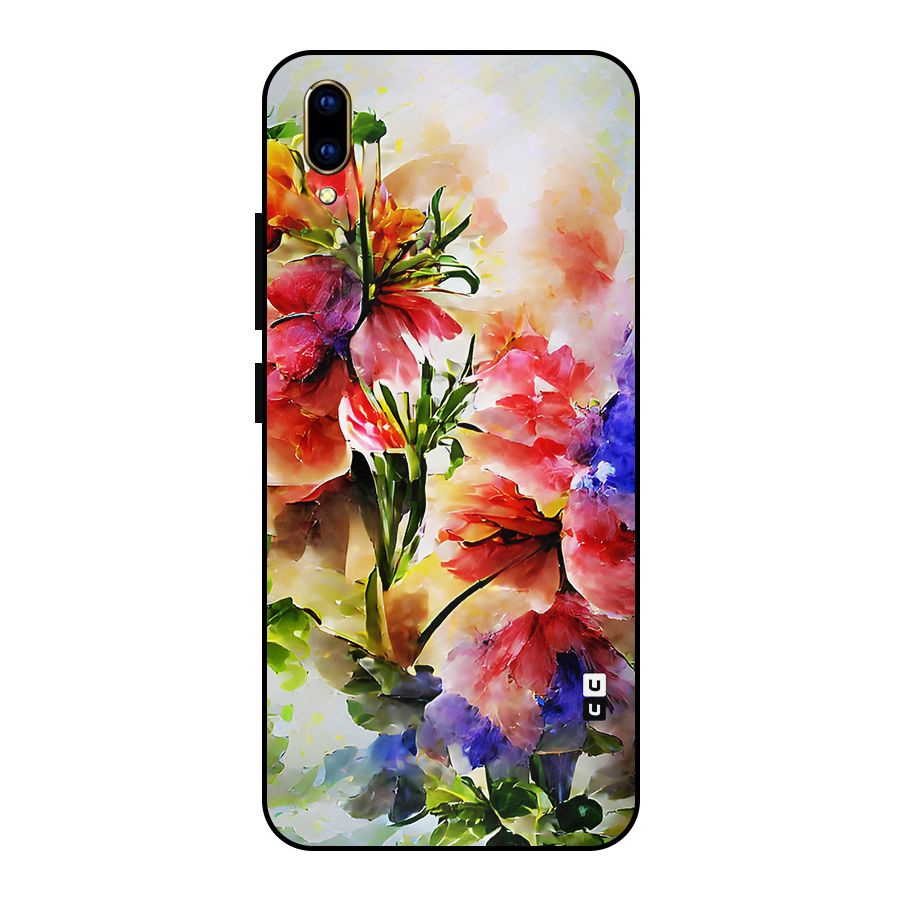 Colorful Flowers Fine Art Metal Back Case for Vivo V11 Pro