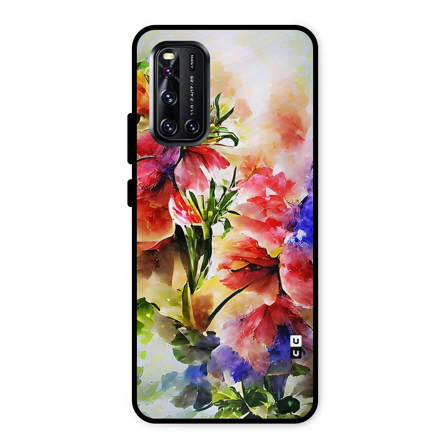 Colorful Flowers Fine Art Metal Back Case for Vivo V19