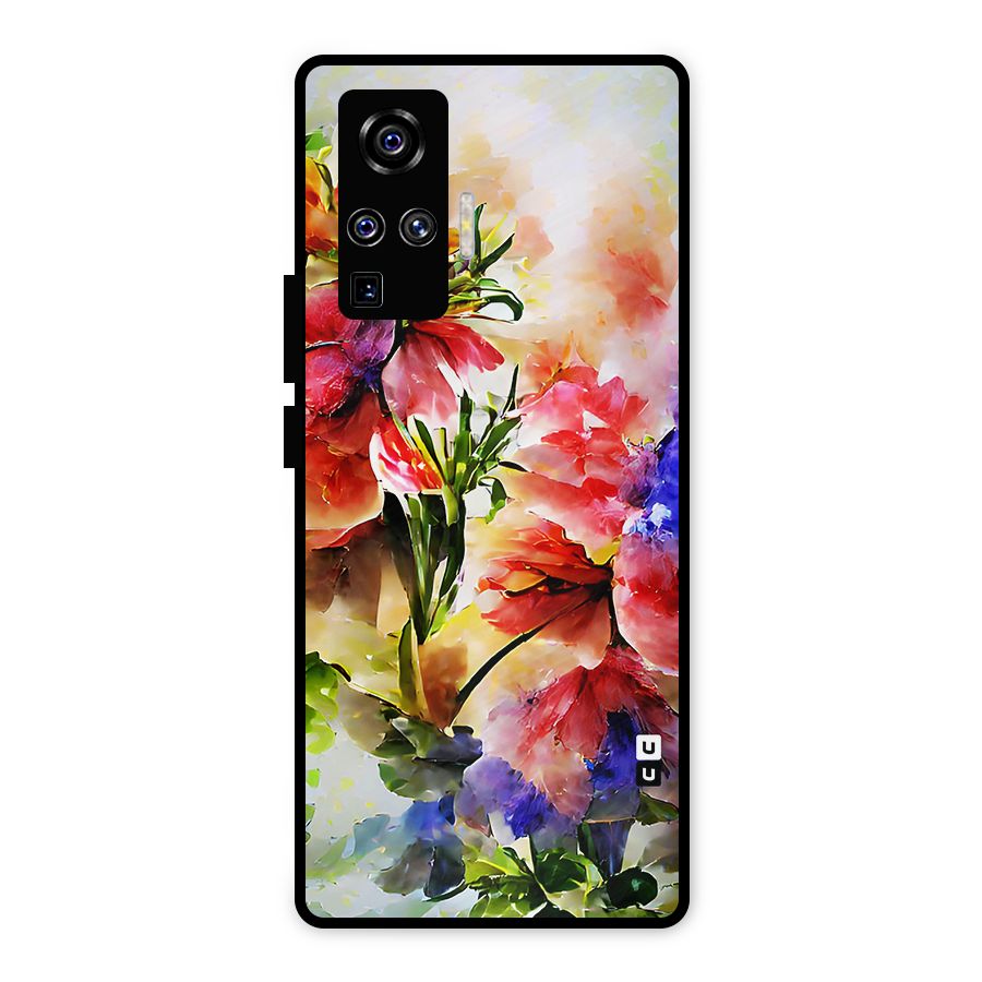 Colorful Flowers Fine Art Metal Back Case for Vivo X50 Pro
