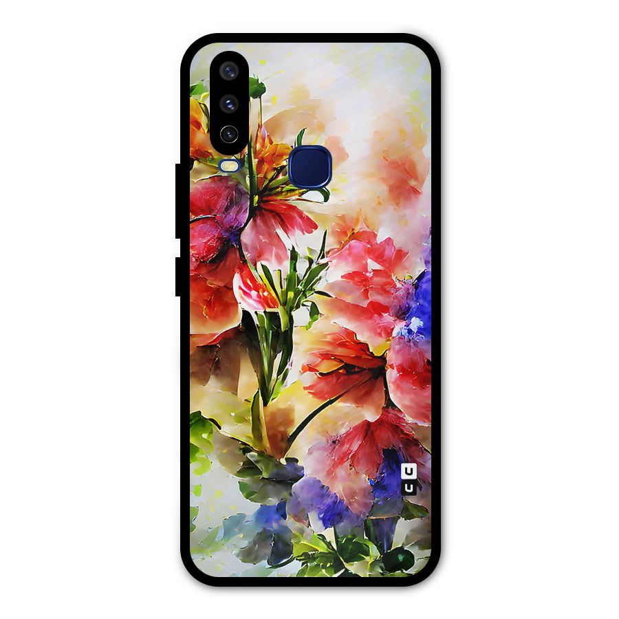 Colorful Flowers Fine Art Metal Back Case for Vivo Y15