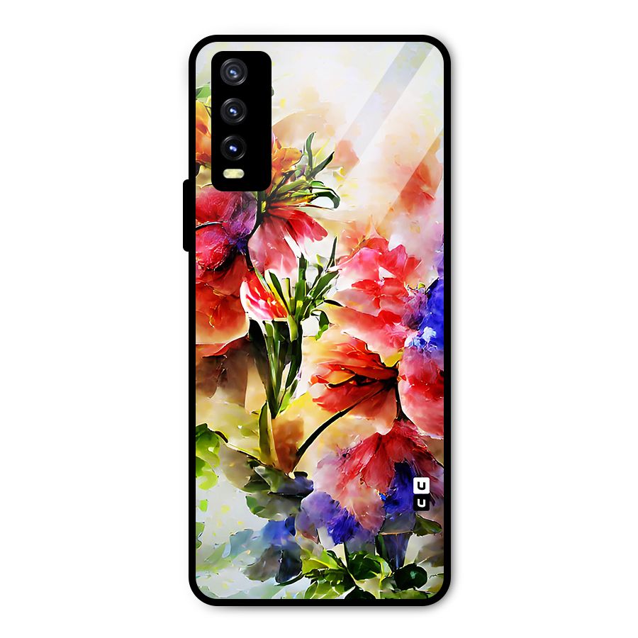 Colorful Flowers Fine Art Metal Back Case for Vivo Y20