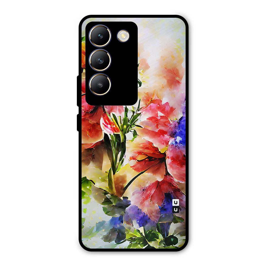 Colorful Flowers Fine Art Metal Back Case for Vivo Y200e