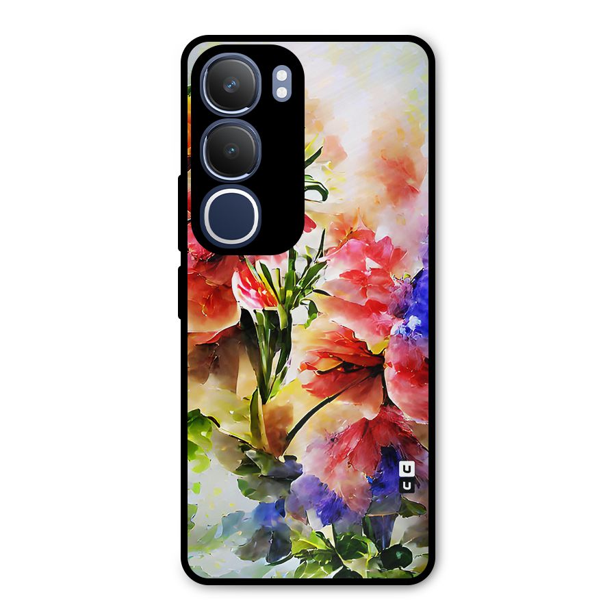 Colorful Flowers Fine Art Metal Back Case for Vivo Y29