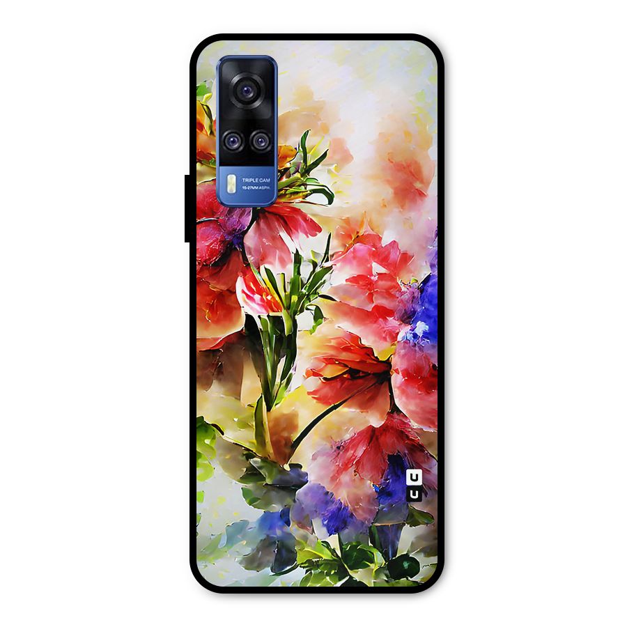 Colorful Flowers Fine Art Metal Back Case for Vivo Y31