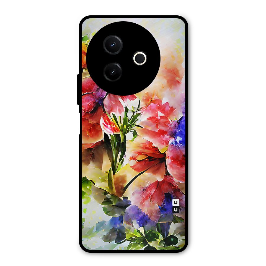 Colorful Flowers Fine Art Metal Back Case for Vivo Y39