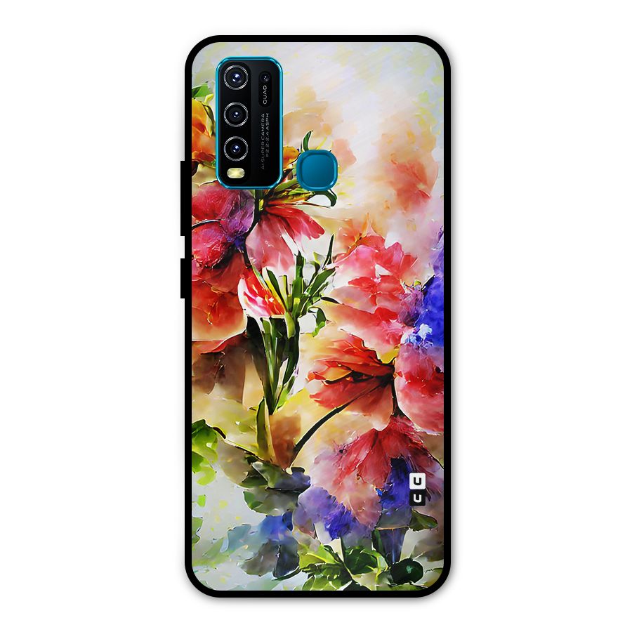 Colorful Flowers Fine Art Metal Back Case for Vivo Y50