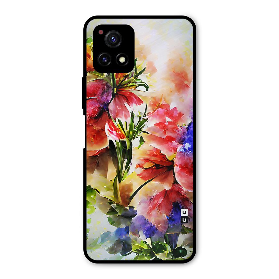 Colorful Flowers Fine Art Metal Back Case for Vivo Y72 5G