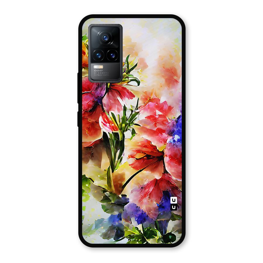 Colorful Flowers Fine Art Metal Back Case for Vivo Y73