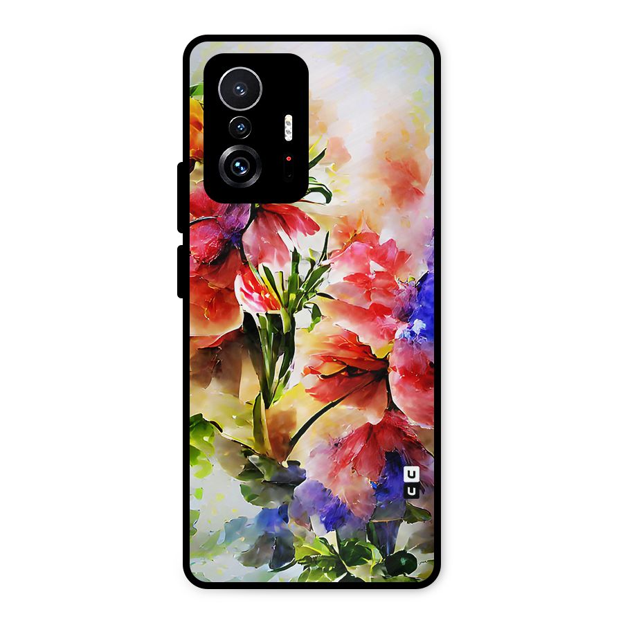 Colorful Flowers Fine Art Metal Back Case for Xiaomi 11T Pro