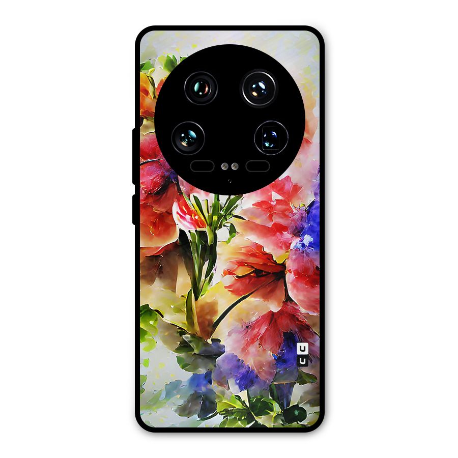Colorful Flowers Fine Art Metal Back Case for Xiaomi 14 Ultra