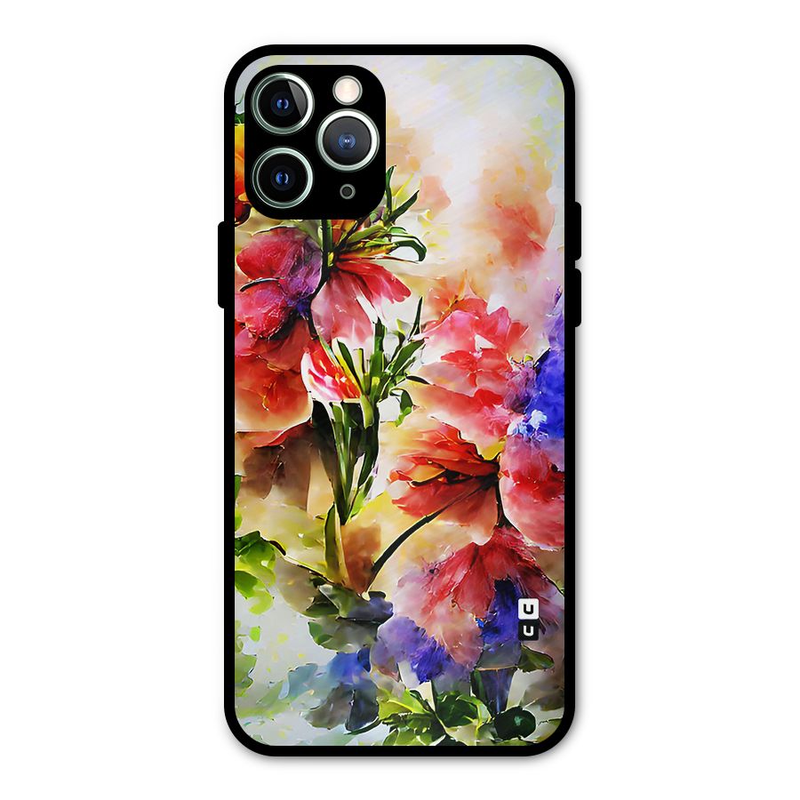 Colorful Flowers Fine Art Metal Back Case for iPhone 11 Pro Max