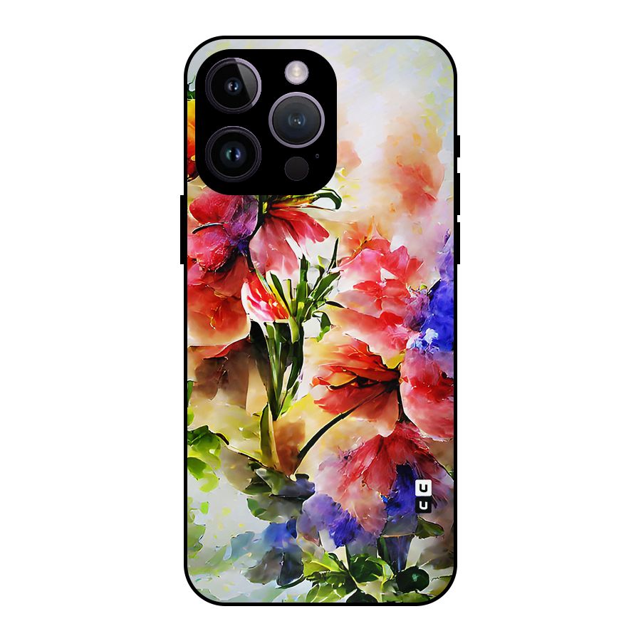 Colorful Flowers Fine Art Metal Back Case for iPhone 14 Pro Max