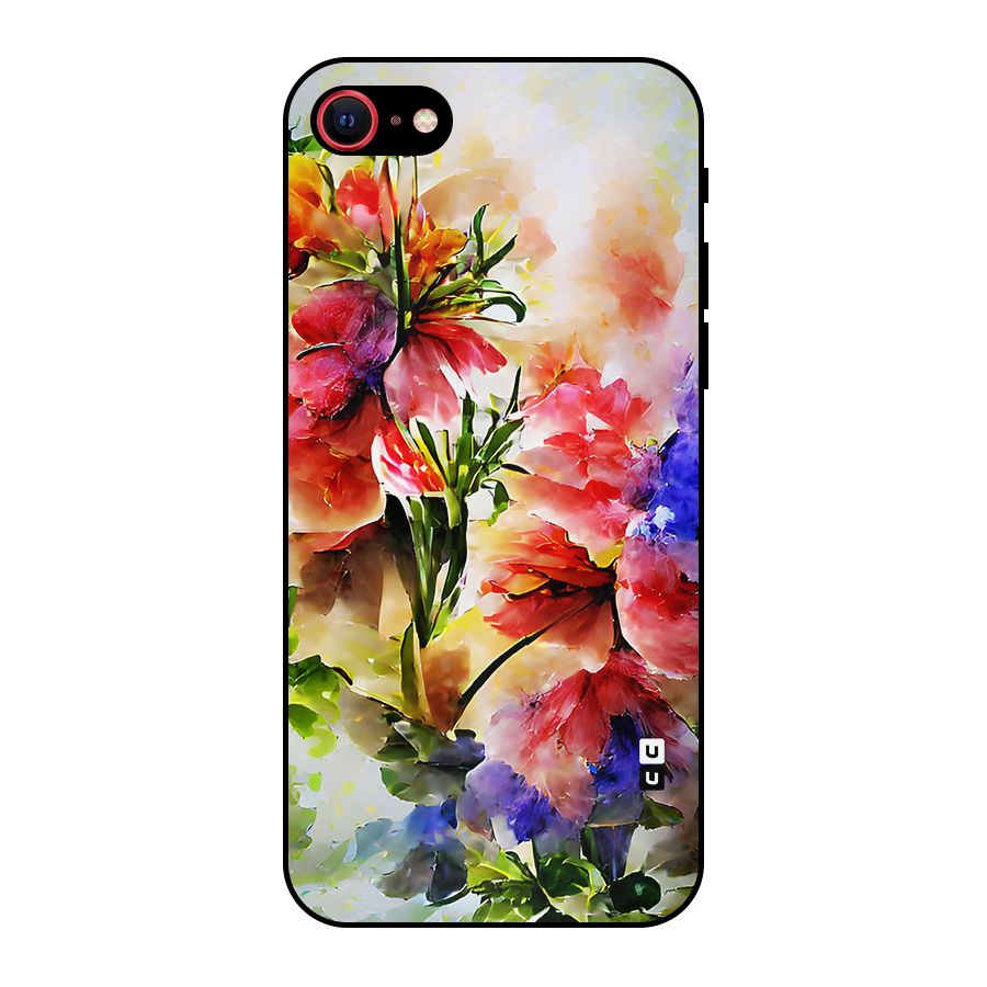 Colorful Flowers Fine Art Metal Back Case for iPhone 7