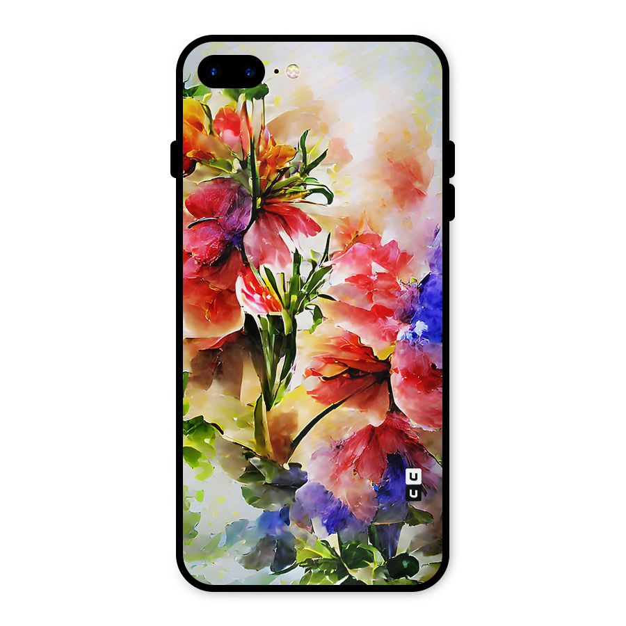 Colorful Flowers Fine Art Metal Back Case for iPhone 8 Plus